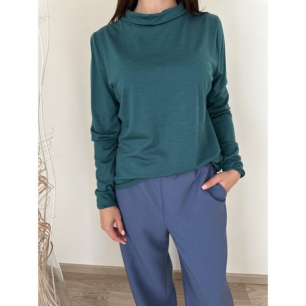 Smaragdo spalvos merino palaidinė 1