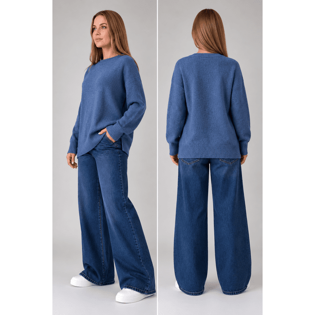 Denim spalvos megztukas