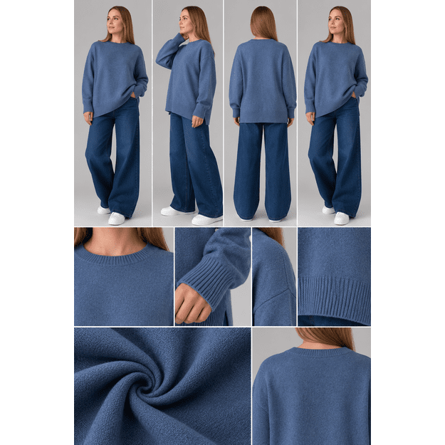 Denim spalvos megztukas