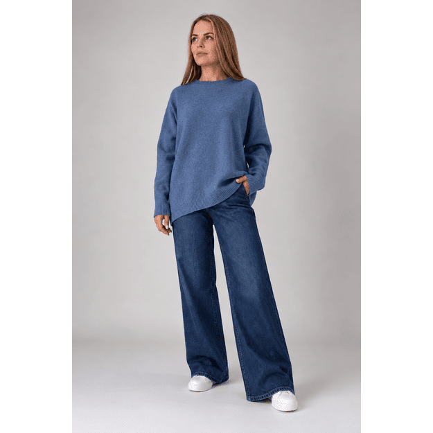Denim spalvos megztukas