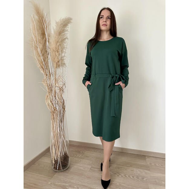 Žalios spalvos elegantiška suknelė