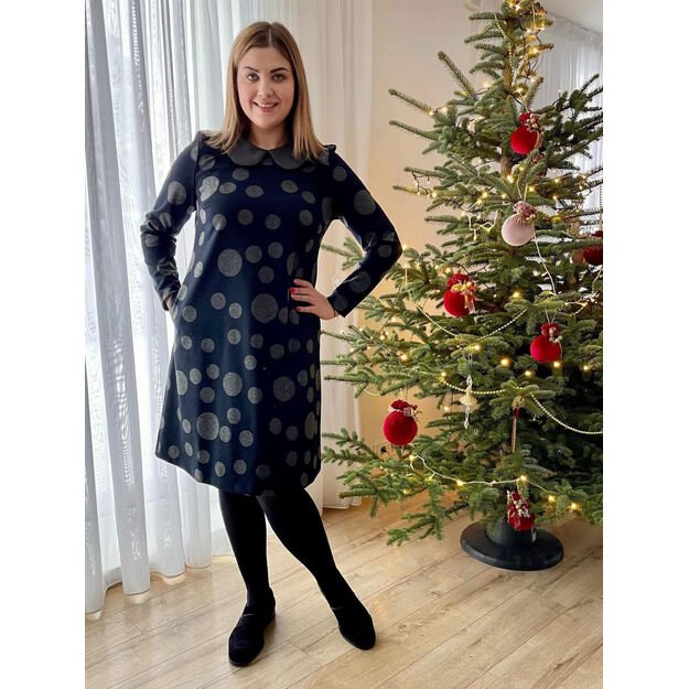 Varpelio formos šilta suknelė