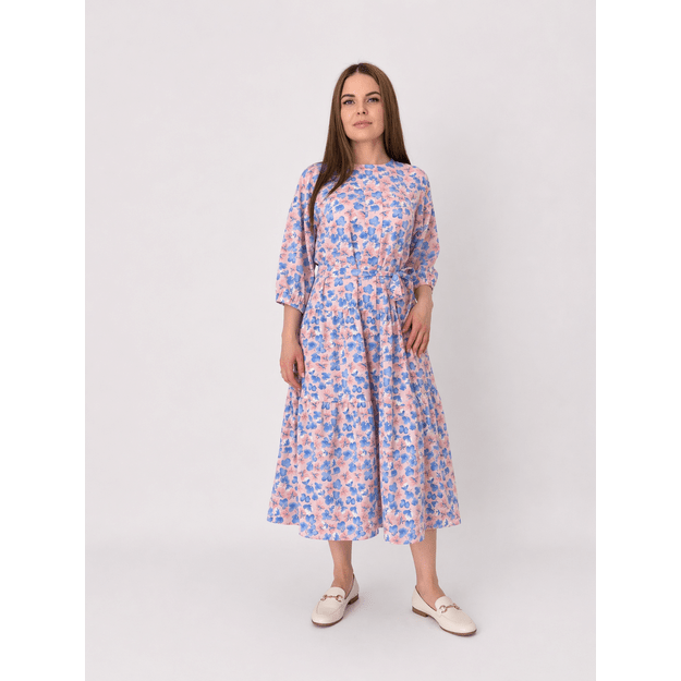 Pastelinė midi suknelė