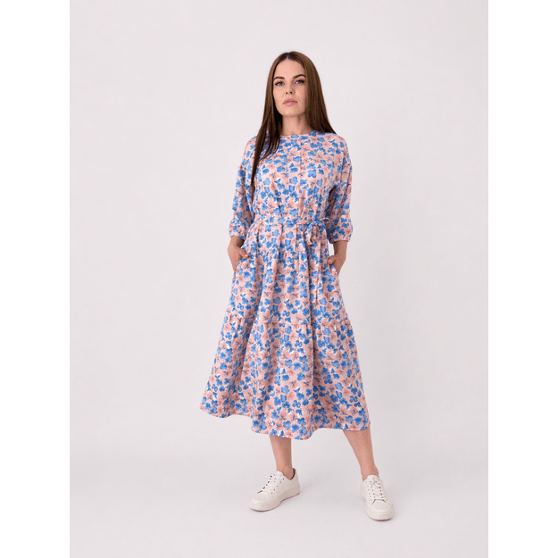 Pastelinė midi suknelė 2