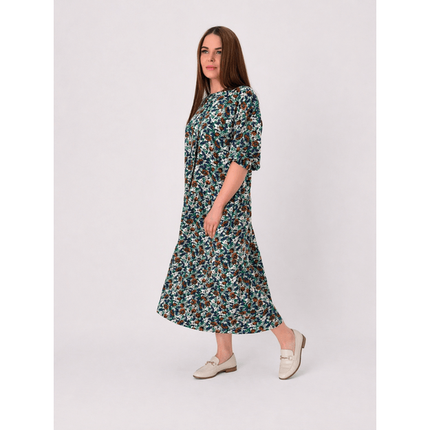 Gėlėta midi suknelė 1