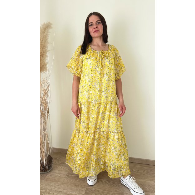 Ilga geltona suknelė